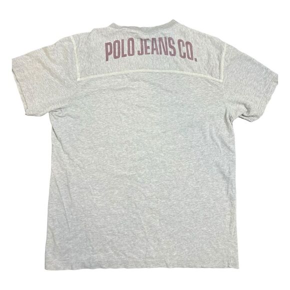 Polo Jeans Company Sporty Gray + Maroon Graphic T Shirt RL-67 Size Large - Picture 2 of 5